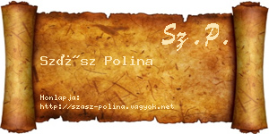 Szász Polina névjegykártya